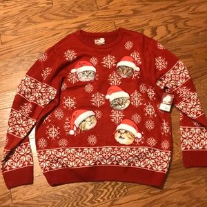 NWT Women’s Christmas cat party sweater